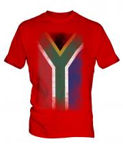South Africa Faded Flag Mens T-Shirt
