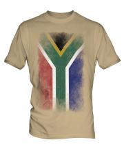 South Africa Faded Flag Mens T-Shirt