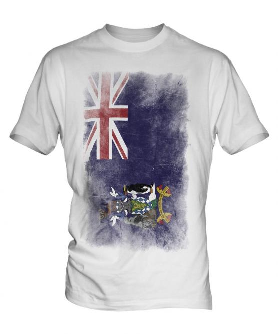 South Georgia Faded Flag Mens T-Shirt