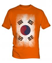 South Korea Faded Flag Mens T-Shirt