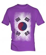 South Korea Faded Flag Mens T-Shirt