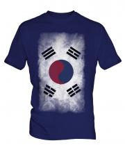 South Korea Faded Flag Mens T-Shirt