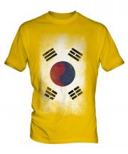 South Korea Faded Flag Mens T-Shirt