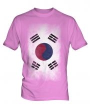 South Korea Faded Flag Mens T-Shirt