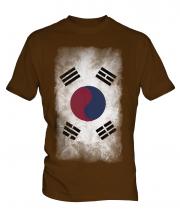 South Korea Faded Flag Mens T-Shirt