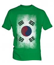 South Korea Faded Flag Mens T-Shirt