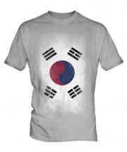 South Korea Faded Flag Mens T-Shirt
