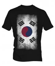 South Korea Faded Flag Mens T-Shirt