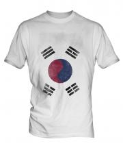 South Korea Faded Flag Mens T-Shirt