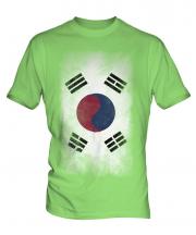 South Korea Faded Flag Mens T-Shirt