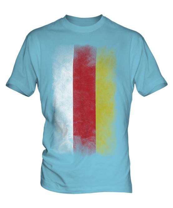 South Ossetia Faded Flag Mens T-Shirt