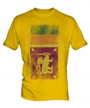 Sri Lanka Faded Flag Mens T-Shirt