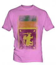 Sri Lanka Faded Flag Mens T-Shirt