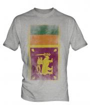Sri Lanka Faded Flag Mens T-Shirt