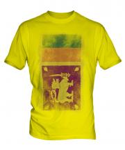 Sri Lanka Faded Flag Mens T-Shirt