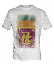 Sri Lanka Faded Flag Mens T-Shirt