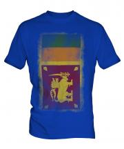 Sri Lanka Faded Flag Mens T-Shirt