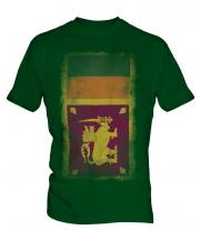Sri Lanka Faded Flag Mens T-Shirt
