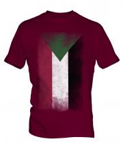 Sudan Faded Flag Mens T-Shirt