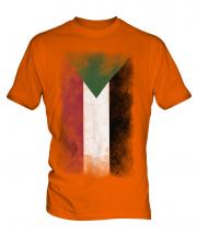 Sudan Faded Flag Mens T-Shirt