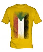 Sudan Faded Flag Mens T-Shirt