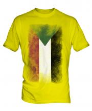 Sudan Faded Flag Mens T-Shirt