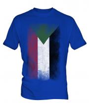 Sudan Faded Flag Mens T-Shirt