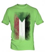 Sudan Faded Flag Mens T-Shirt