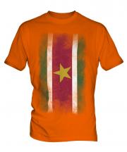 Suriname Faded Flag Mens T-Shirt