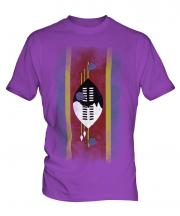 Swaziland Faded Flag Mens T-Shirt