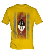 Swaziland Faded Flag Mens T-Shirt