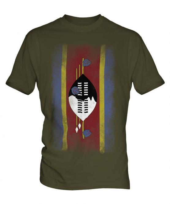 Swaziland Faded Flag Mens T-Shirt