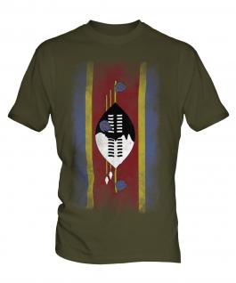 Swaziland Faded Flag Mens T-Shirt