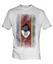 Swaziland Faded Flag Mens T-Shirt