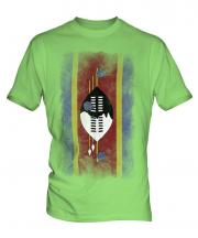 Swaziland Faded Flag Mens T-Shirt