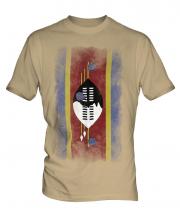 Swaziland Faded Flag Mens T-Shirt