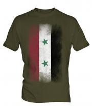 Syria Faded Flag Mens T-Shirt