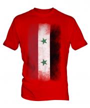 Syria Faded Flag Mens T-Shirt