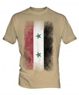 Syria Faded Flag Mens T-Shirt