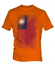 Taiwan Faded Flag Mens T-Shirt