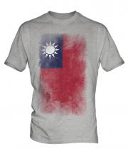 Taiwan Faded Flag Mens T-Shirt
