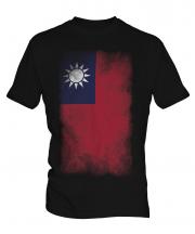 Taiwan Faded Flag Mens T-Shirt