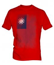 Taiwan Faded Flag Mens T-Shirt