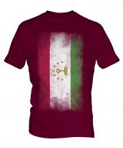 Tajikistan Faded Flag Mens T-Shirt