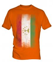 Tajikistan Faded Flag Mens T-Shirt