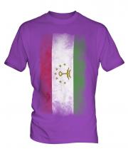 Tajikistan Faded Flag Mens T-Shirt