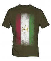 Tajikistan Faded Flag Mens T-Shirt
