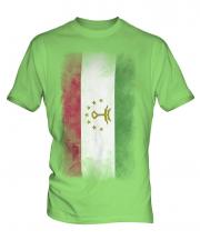 Tajikistan Faded Flag Mens T-Shirt