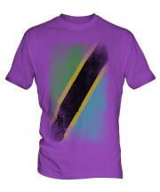 Tanzania Faded Flag Mens T-Shirt