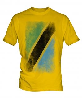 Tanzania Faded Flag Mens T-Shirt